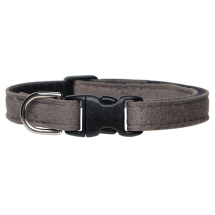 Sweet Pickles Designs- Ultrasuede Gray - Cat Collar