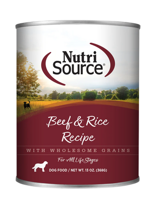 NutriSource Beef & Rice formula 13oz