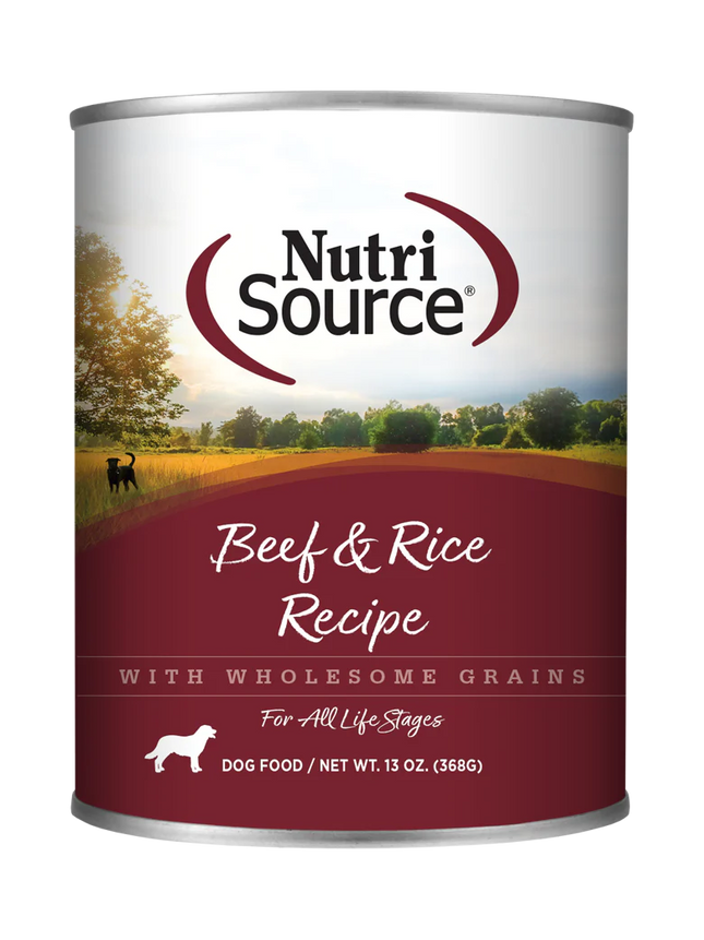 NutriSource Beef & Rice formula 13oz