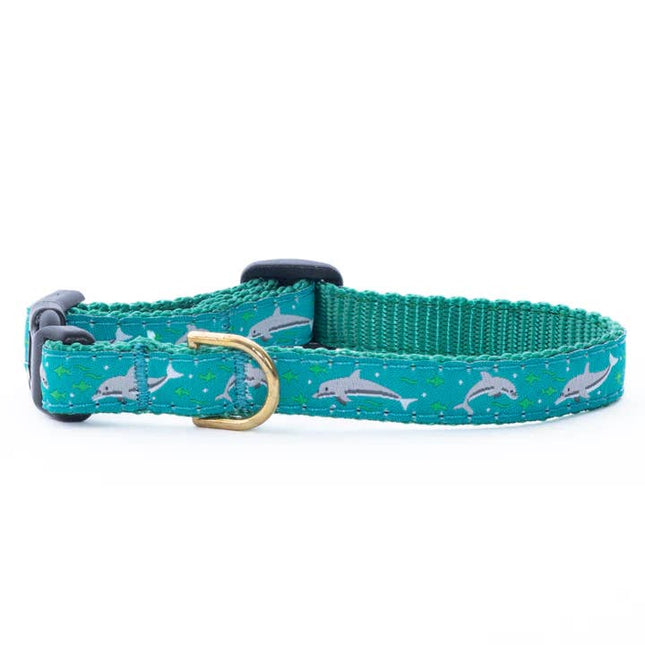 Up Country Small Breed Dog Collar - Dolphins