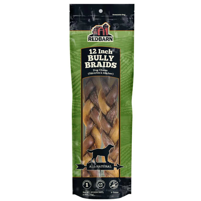 Redbarn Braided Bully Stick 2 Pack