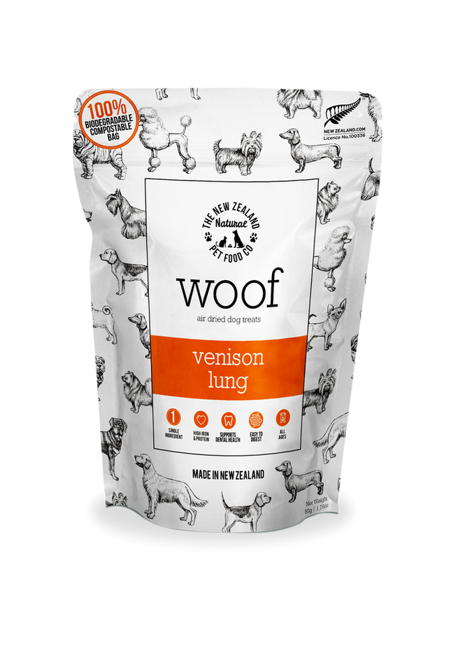 Woof Air Dried Venison Lung 1.76oz