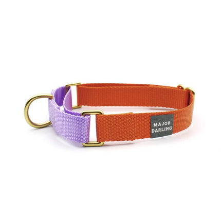 Major Darling Martingale Collar Orange with Lilac