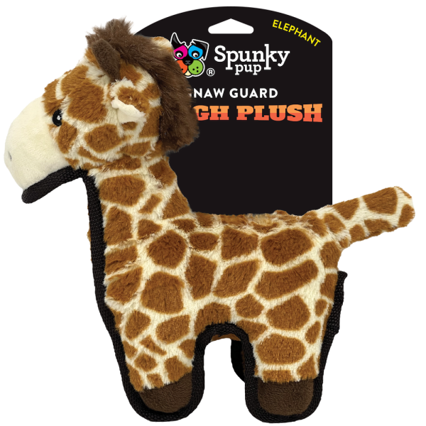 Spunky Pup Tough Plush -  Giraffe