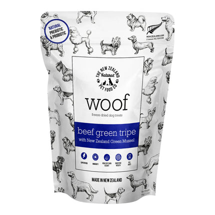 Woof Freeze-dried Beef Green Tripe with New Zealand Green Mussel 1.4oz