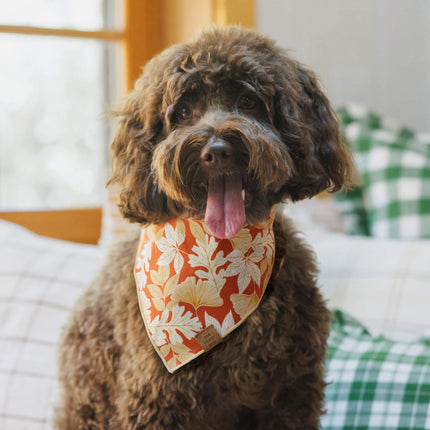 The Foggy Dog - Autumn Leaves Rust Dog Bandana