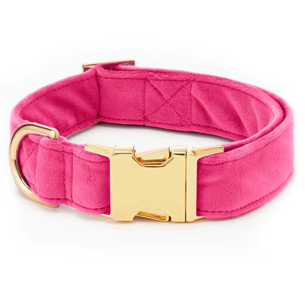 The Foggy Dog - Hot Pink Velvet Dog Collar