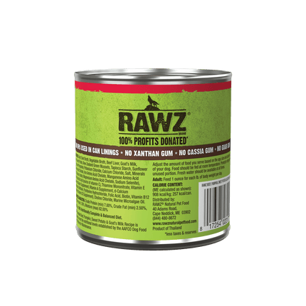 Rawz Dog - Shredded Beef, Pumpkin, Sweet Potato & Goat’s Milk Recipe 10oz can