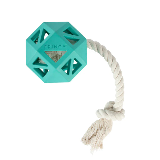 Fringe Dura Club Pull my way turquoise dog toy