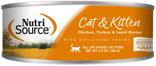 Nutrisource Cat & Kitten Chicken Turkey Lamb  5.5oz