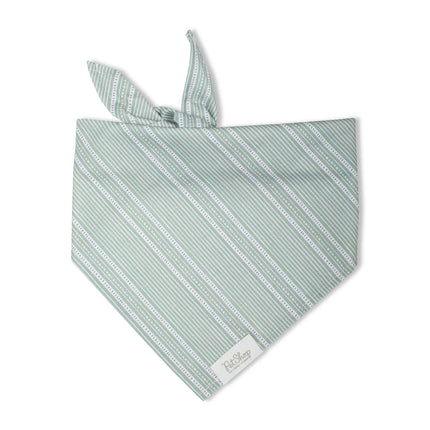 Block Stripe Dusty Sage Dog Bandana