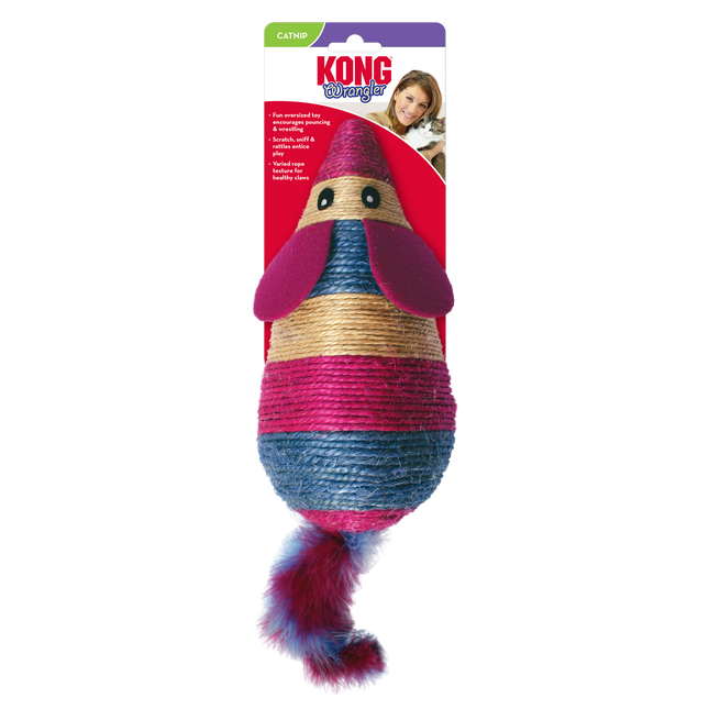 Kong Wrangler Scratch Mouse Cat Toy