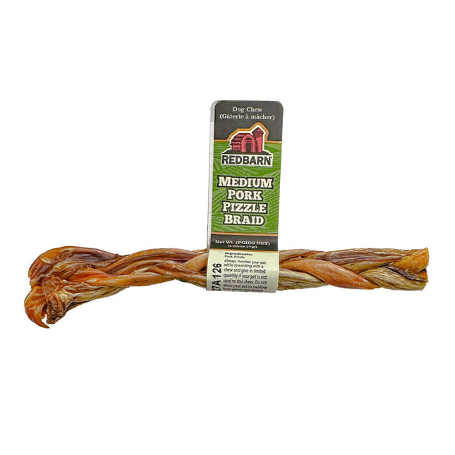 RedBarn braided Pork Bully Stick medium