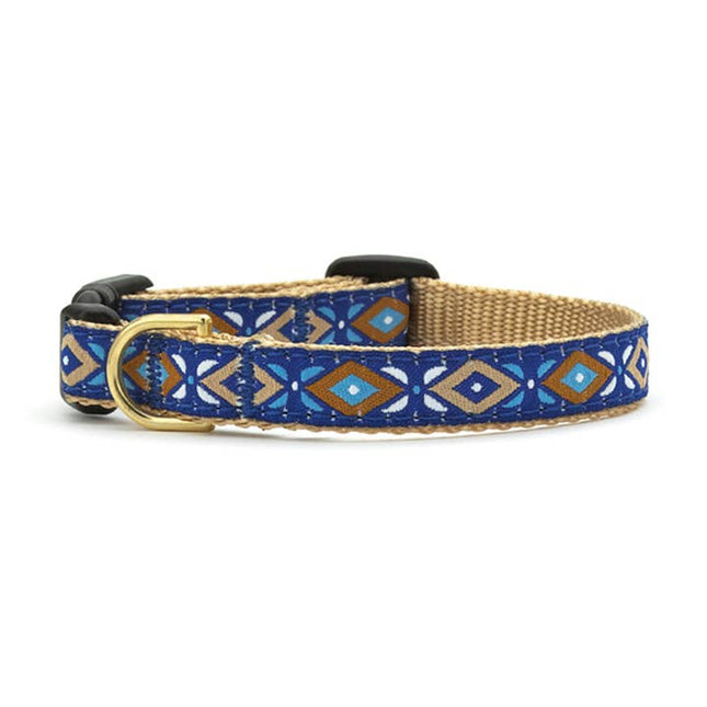 Up Country Small Breed Dog Collar - Aztec Blue