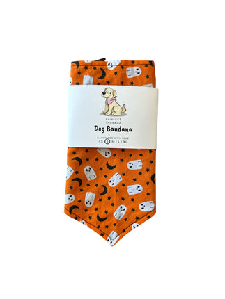 Pawfect Threadz Tie Bandana Orange Ghosts