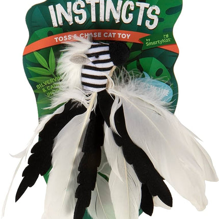 Instincts Zingy Zebra Toss & Chase Cat toy