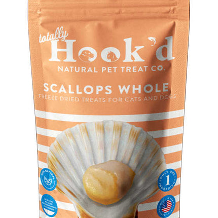 Totally Hook’d Whole Scallops Freeze Dried Treats 1oz