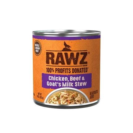 Rawz Dog - Chicken, Beef & Goat’s Milk Stew 10oz can