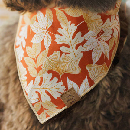 The Foggy Dog - Autumn Leaves Rust Dog Bandana