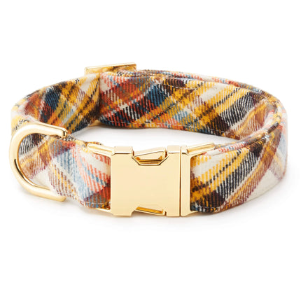 The Foggy Dog - Cornucopia Plaid Flannel Dog Collar