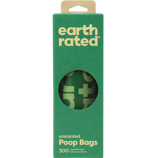 Earth Rated Poop Bags Unscented Bilk Single Roll - 300ct