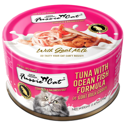 Fussie Cat Tuna with Ocean Fish in Goat Milk Gravy 2.47oz