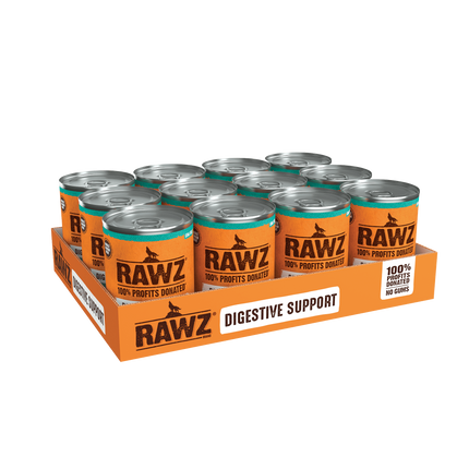 Rawz Dog -Digestive Support Beef & Pumpkin Recipe with Prebiotic Fiber and Fenugreek 12.5oz can