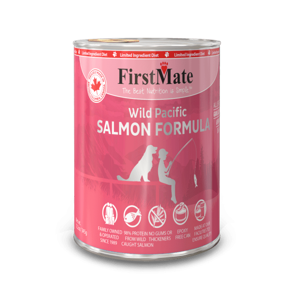 FirstMate - Limited Ingredient Wild Pacific Salmon Formula Wet Dog Food 12.2oz