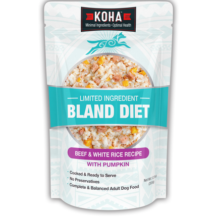 Koha Dog Bland Diets Beef & White Rice Pouch 12.5oz