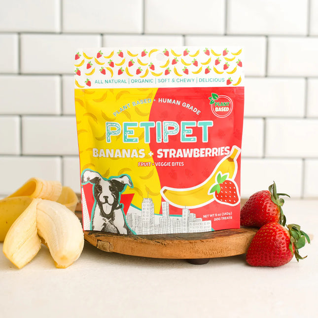 Petipet Soft Fruit treats Bananas & Strawberries 5oz