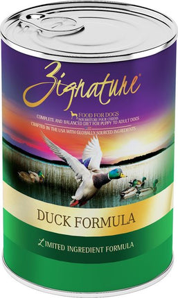 Zignature duck formula canned Dog food