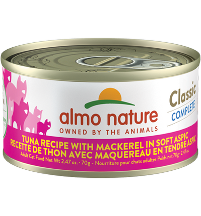 Almo Nature Cat Classic Tuna Recipe with Mackerel in Soft Aspic 2.47oz