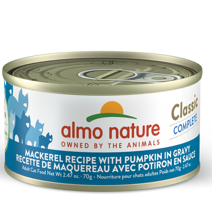 Almo Nature Cat Classic Mackerel Recipe with Pumpkin in Gravy 2.47oz