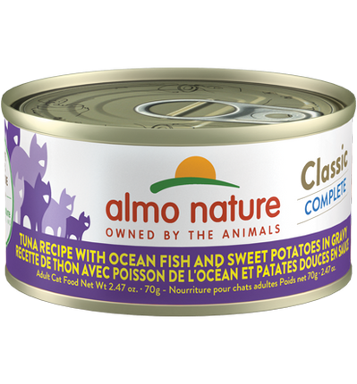 Almo Nature Cat Classic Tuna Recipe with Ocean Fish & Sweet Potatoes in Gravy 2.47oz