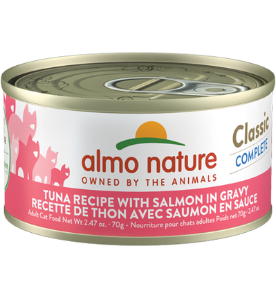 Almo Nature Cat Classic Tuna Recipe with Salmon in Gravy 2.47oz