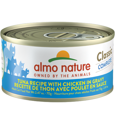 Almo Nature Cat Classic Tuna Recipe with Chicken in Gravy 2.47oz