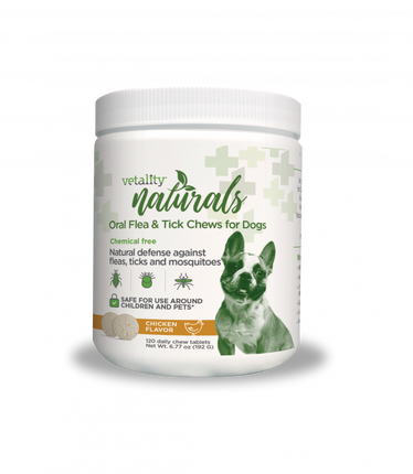 Vetality Naturals Oral Flea & Tick Chews for Dogs 120 ct