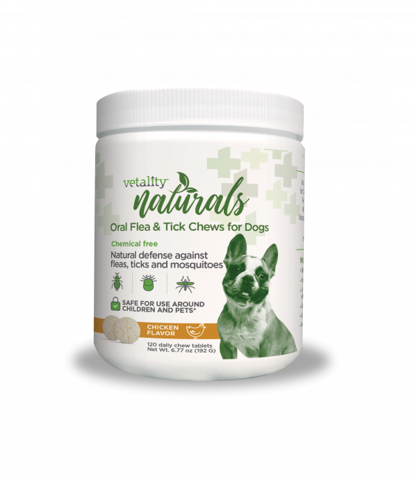 Vetality Naturals Oral Flea & Tick Chews for Dogs 120 ct