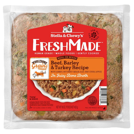 Stella and Chewy's Frozen Freshmade Beef, Barley, & Turkey 16oz