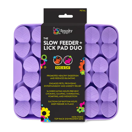 Spunky Pup Petal Slow Feeder + Lick Pad Duo