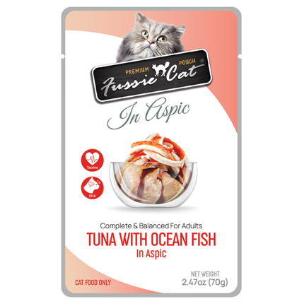 Fussie Cat Tuna with Ocean Fish in Aspic Pouch