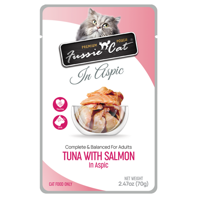 Fussie Cat Tuna with Salmon in Aspic Pouch