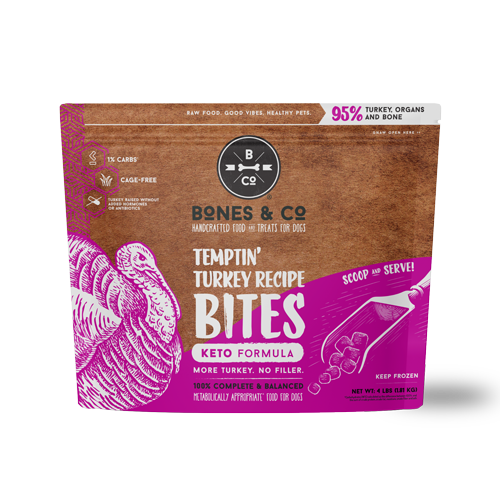 Bones & Co Turkey Bites Frozen 4lb