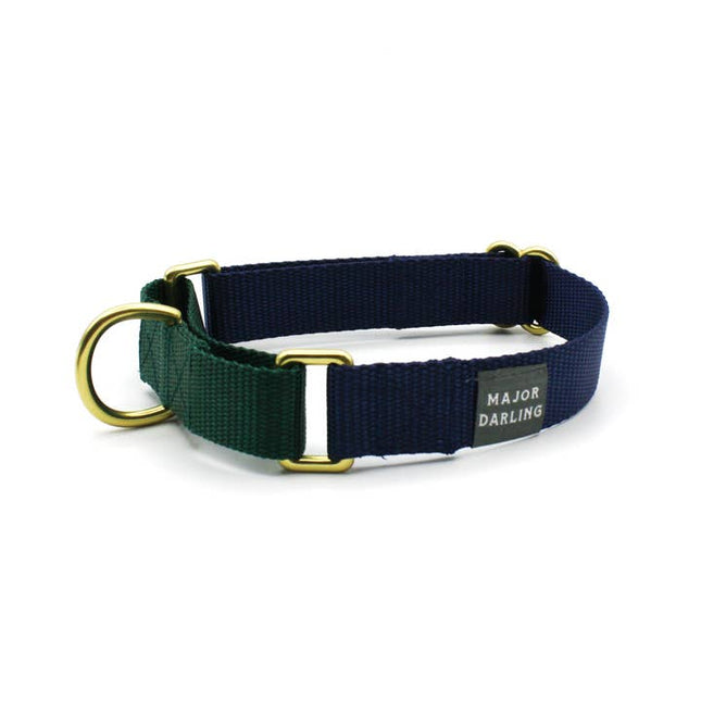 Major Darling Martingale Collar Navy with Forest