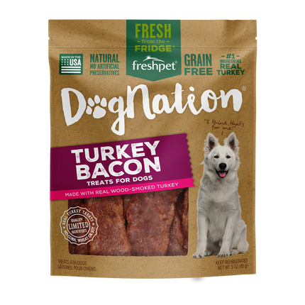 FreshPet Dognation® Turkey Bacon Treats for Dogs