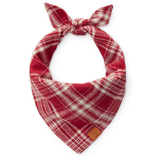 The Foggy Dog - Marsala Plaid Dog Bandana