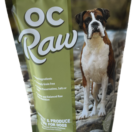 OC Raw Dog Frozen Patties - Turkey & Produce