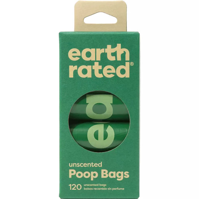 Earth Rated Poop Bags Unscented Refill Rolls - 120ct