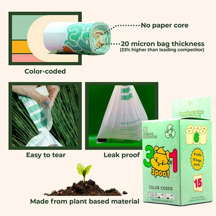 3poo1 Compostable Poop Bags