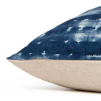 The Foggy Dog Bed - Indigo Mud Cloth Pattern